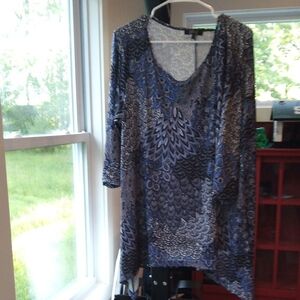 Blue Patterned Women's Tunic
